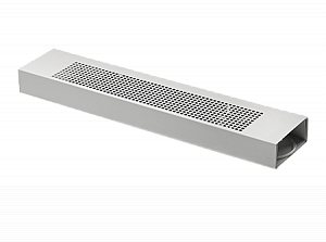 Facade convector heater without a pipe compartment