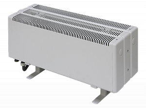 Ecoterm floor convector heater with bottom connection